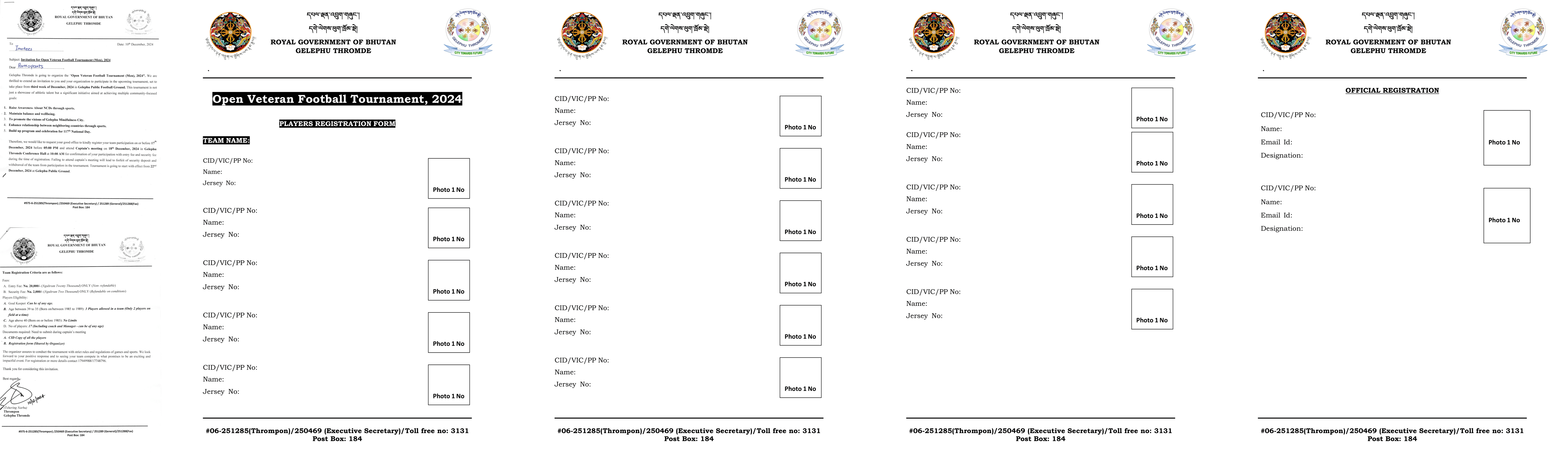 Invitation for Open Veteran Football Tournament 2024