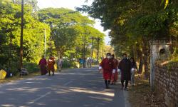 Dasho Thrompon leading the team towards Core Town